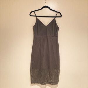 Olive green mesh Dress FOREVER 21